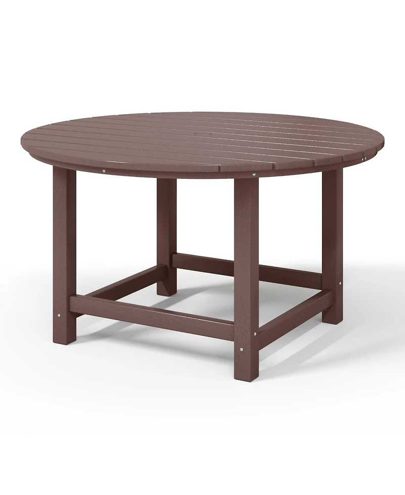 Kids Outdoor Patio Furniture Hdpe 38" Wide Round Dining Table