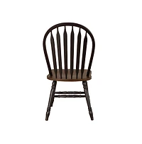 Windsor Side Chair)-Black- Set of 2 Solids Black