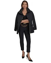 Donna Karan New York Women's Stand-Collar Cinched-Waist Coat