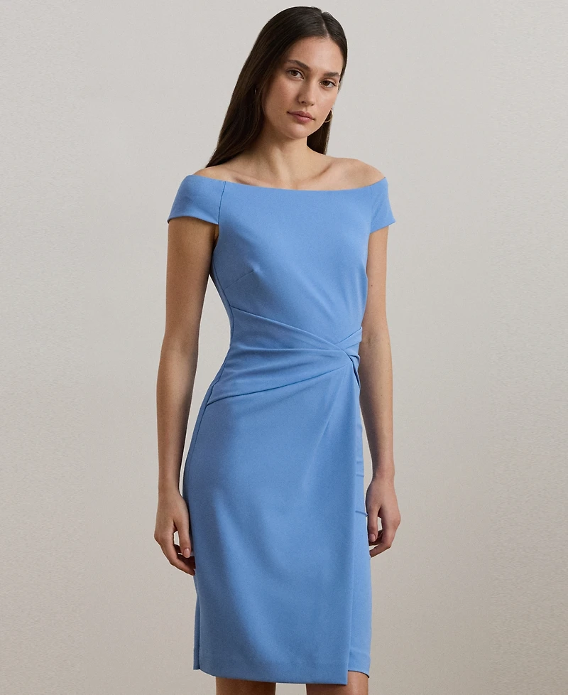 Lauren Ralph Lauren Women's Crepe Off-the-Shoulder Cocktail Dress
