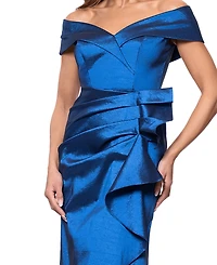 Xscape Women's Taffeta Off-The-Shoulder Sweetheart Gown