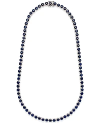 Black Sapphire Collar Necklace (25 ct. t.w.) in Sterling Silver, Created for Macy's