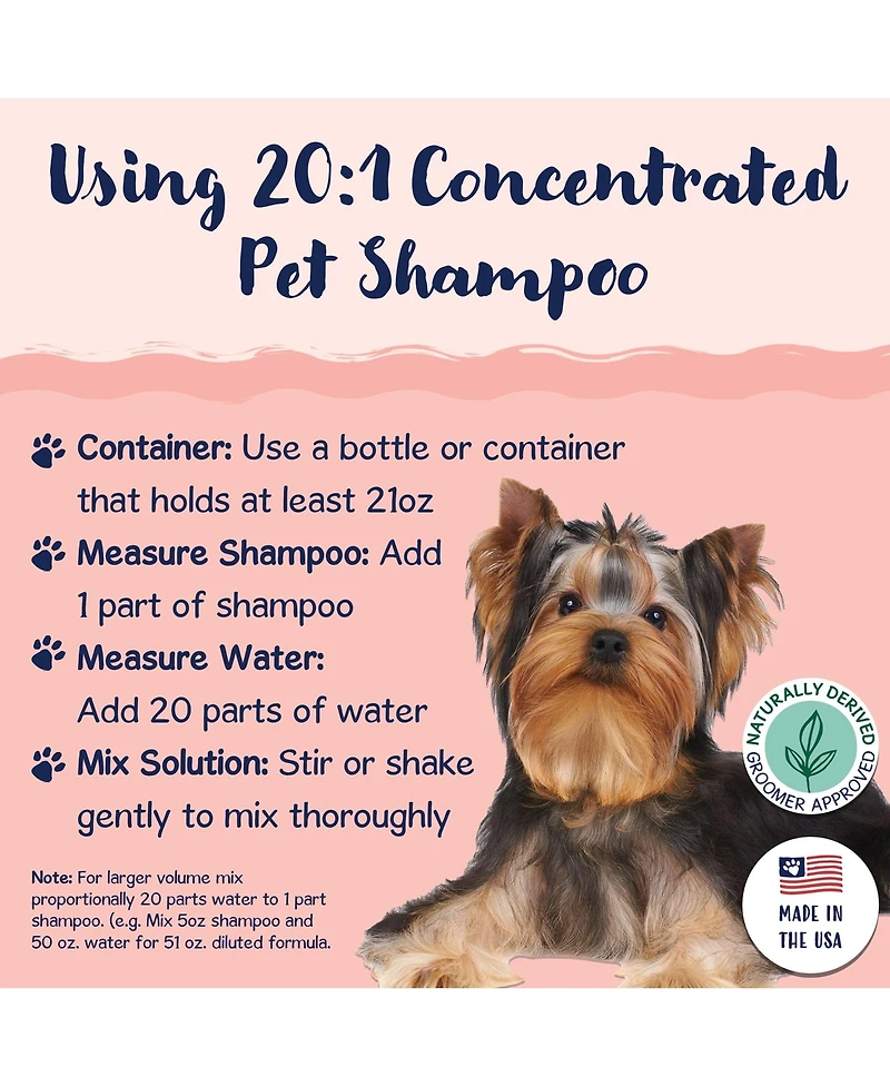 Bobbi Panter (Professional)Signature Gorgeous Dog Shampoo Chamomile, Jojoba Oil, Vitamin E and Aloe Vera
