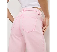 Good American Women's Good Waist Palazzo Cropped Jeans