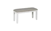Rustic Style 6-Piece Dining Room Table Set with 4 Upholstered Chairs & a Bench