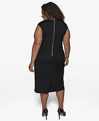 Karl Lagerfeld Paris Plus Sleeveless Sheath Dress