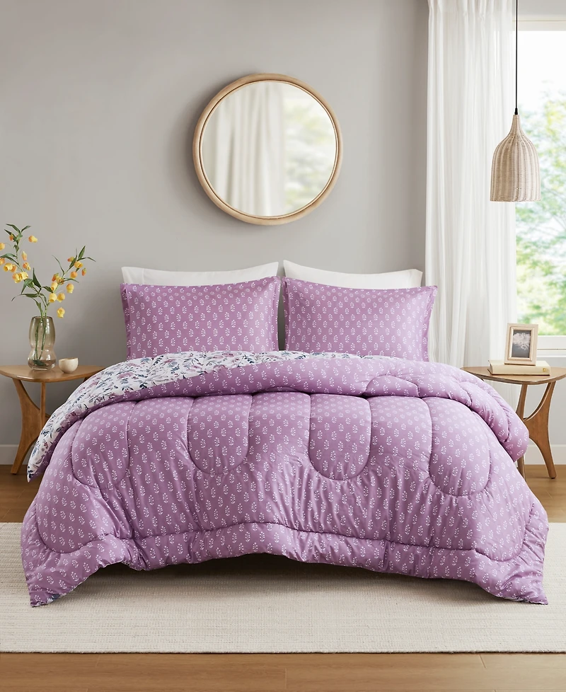 Addison Park Mina Reversible Printed 3-Pc. Comforter Sets, Exclusively at Macy's