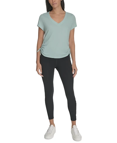 Calvin Klein Women's Drawstring-Ruched Textured Top