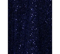 Xscape Women's Sequined Plunge-Neck Sleeveless Gown