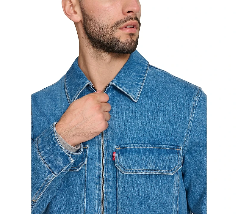 Levi's Men's Solid Full-Zip Shirt Jacket