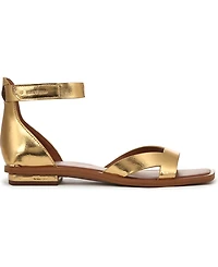 Franco Sarto Women's Elisa Open Square Toe Ankle Strap Flat Sandals
