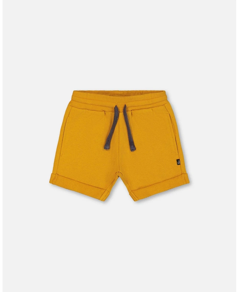 Deux par Deux Baby Boys French Terry Short Vibrant Orange