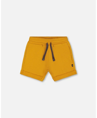 Deux par Deux Baby Boys French Terry Short Vibrant Orange