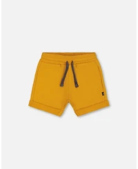 Deux par Deux Baby Boys French Terry Short Vibrant Orange