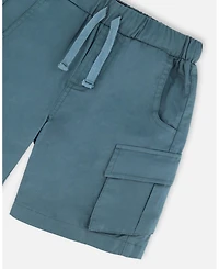 Deux par Deux Toddler Boys Parachute Cargo Pocket Shorts Dark Teal - Toddler|Child