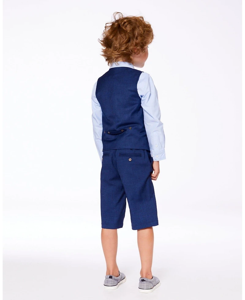 Deux par Toddler Boys Slant Pocket Bermuda Shorts Navy Blue - Toddler|Child