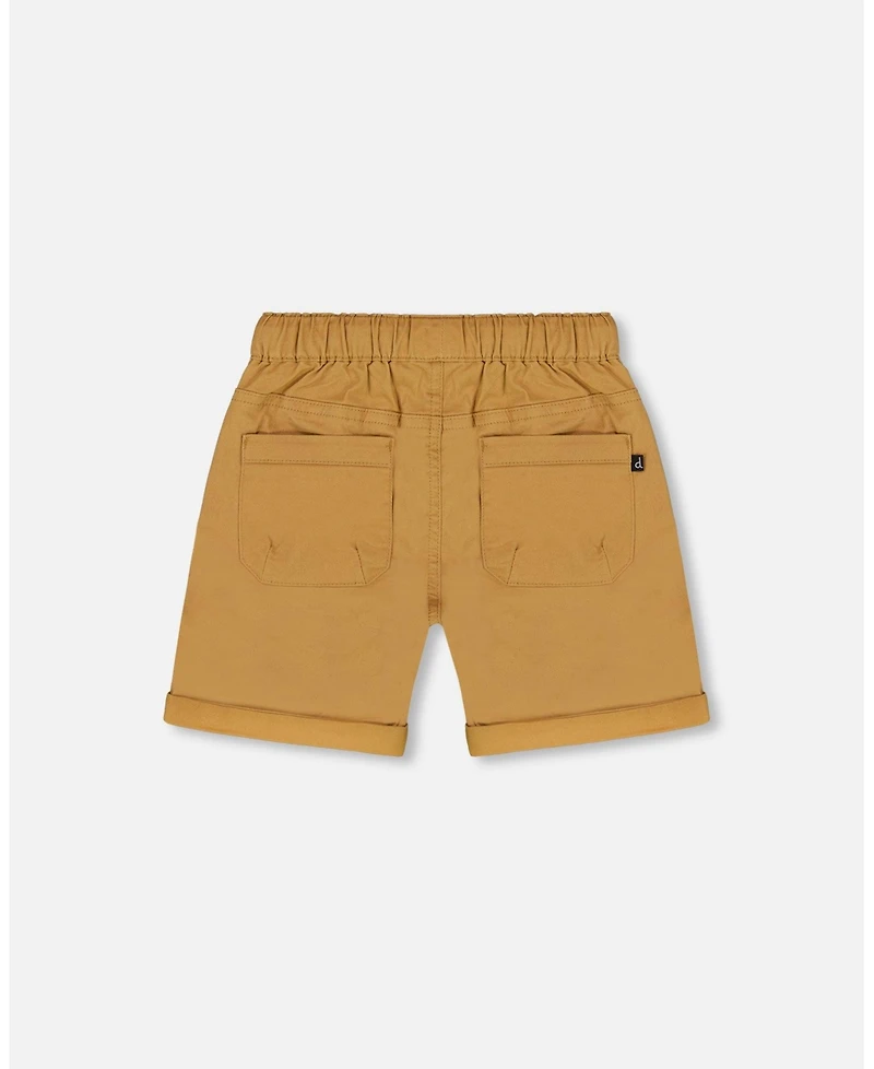 Deux par Deux Big Boys Stretch Twill Short Tan
