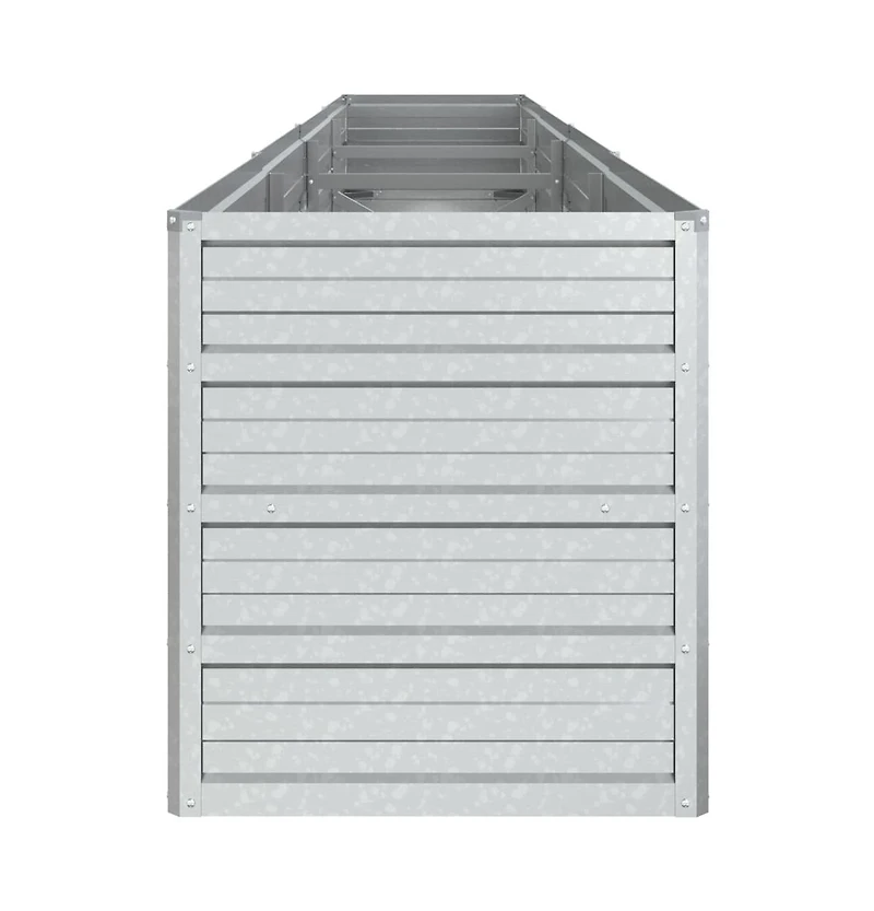 Garden Raised Bed 126"x15.7"x17.7" Galvanized Steel Silver
