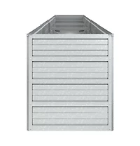 Garden Raised Bed 126"x15.7"x17.7" Galvanized Steel Silver