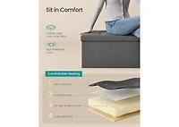 Songmics Home Folding Storage Ottoman Bench