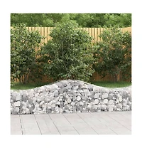 Arched Gabion Basket 78.7"x19.7"x15.7"/23.6" Galvanized Iron