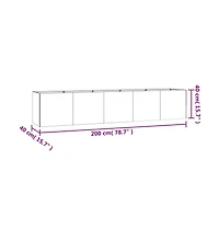 Garden Raised Bed 78.7"x15.7"x15.7" Corten Steel