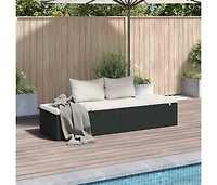 Patio Bed Gray 76.8"x23.6" Poly Rattan