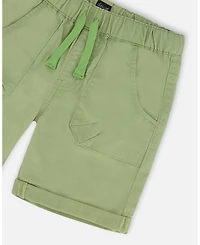 Deux par Deux Toddler Boys Stretch Twill Short Green - Toddler|Child