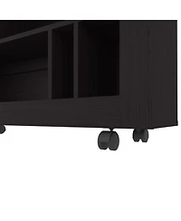 Fm Furniture Cowlic Console Table in Melamine with Open Storage, Wengue