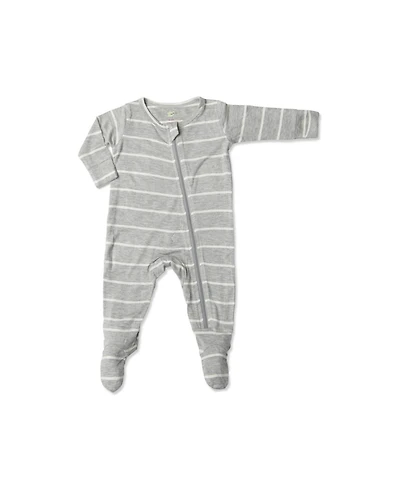 Baby Grey by Everly Boys Neutral Long Sleeve Jersey Footie