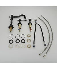 8 in. Widespread Double Handle 3 Hole Bathroom Faucet