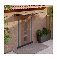 Door Canopy Black 78.3"x35.4" Polycarbonate