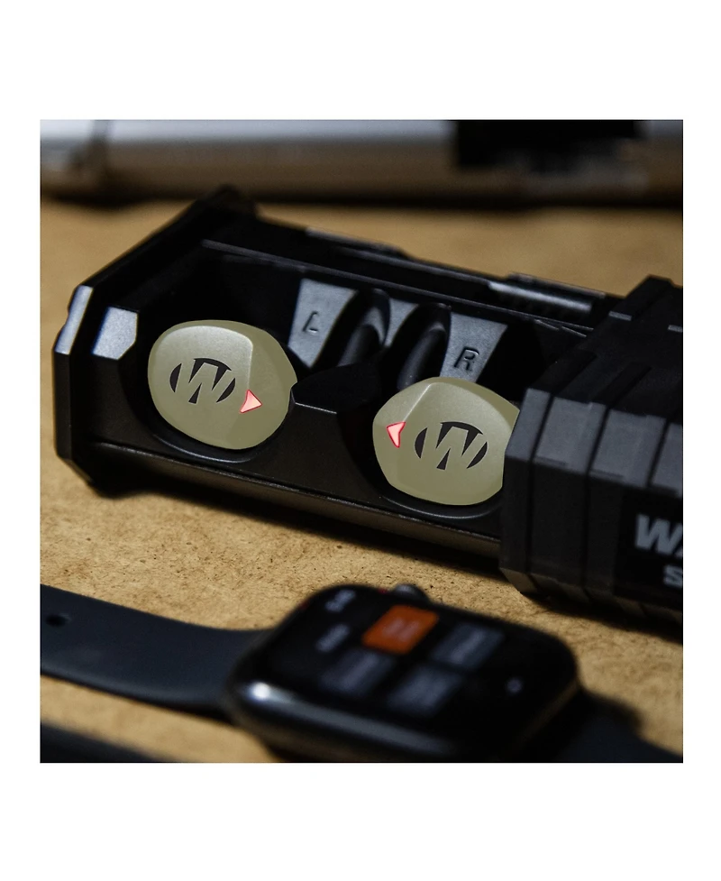 Walkers Silencer Bt 2.0 Rechargeable Electronic Earbuds (Od Green