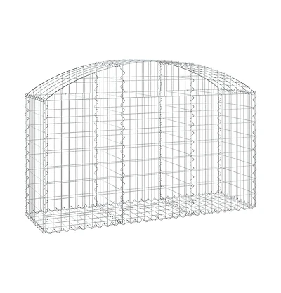 Arched Gabion Basket 59.1"x19.7"x31.5"/39.4" Galvanized Iron