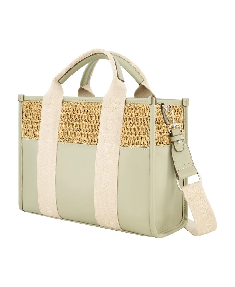 Tommy Bahama Raffia Logo Webbing Modern Tote