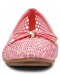 Anne Klein Women's Luci Raffia Cap Toe Ballet Flats