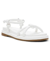 Anne Klein Women's Elisabeth Ankle Strap Footbed Flat Sandals