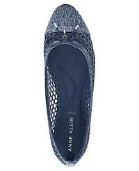 Anne Klein Women's Luci Raffia Cap Toe Ballet Flats
