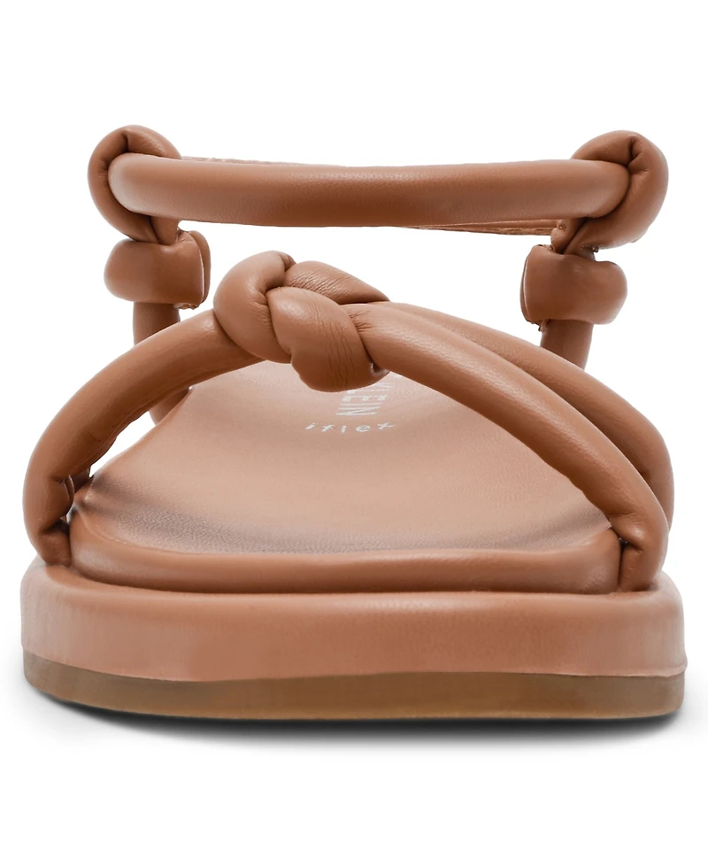 Anne Klein Women's Elisabeth Ankle Strap Footbed Flat Sandals