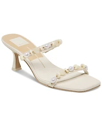 Dolce Vita Women's Grason Beaded Double-Band Kitten-Heel Dress Sandals