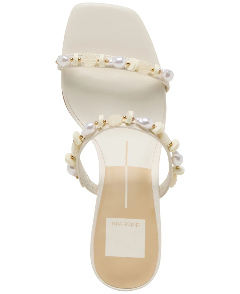Dolce Vita Women's Grason Beaded Double-Band Kitten-Heel Dress Sandals
