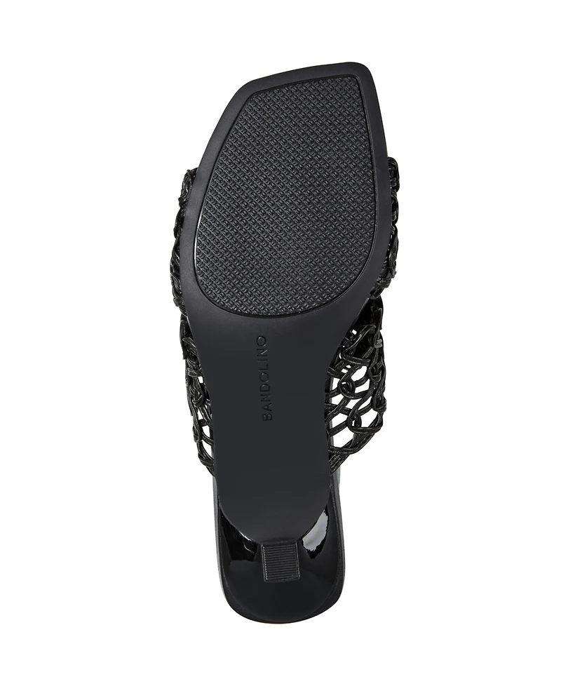 Bandolino Women's Melvana Woven Kitten Heel Sandals