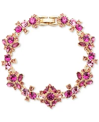 Marchesa Gold-Tone Crystal & Stone Flex Bracelet