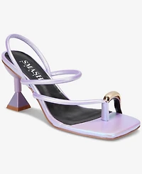 Smash Shoes Women's Whitney Gold Toe Strappy Dress Sandals - Extended Sizes Available