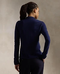 Polo Ralph Lauren Women's Buttoned-Placket Long-Sleeve Polo Shirt