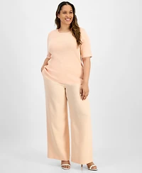 Tahari Asl Plus Knit T-Shirt