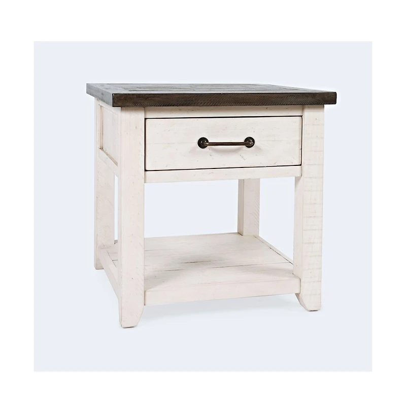 Madison County Rustic Reclaimed Pine Farmhouse Harris End Table