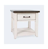 Madison County Rustic Reclaimed Pine Farmhouse Harris End Table