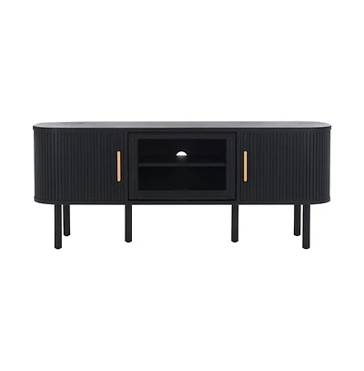 Tealla 2 Tambour & 1 Glass Lift Door Media Stand
