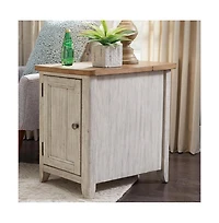 Door Chair Side Table w/ Charging Station